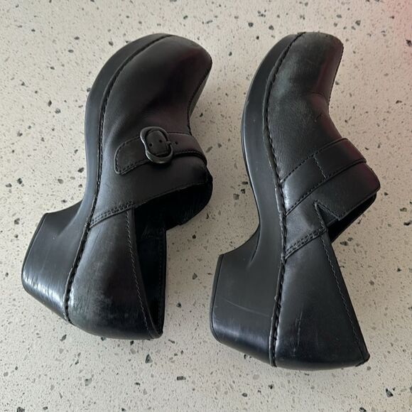 Dansko Tamara Women's Black Leather Slip On Clogs Comfort Casual Shoes Size 38 - Picture 4 of 16